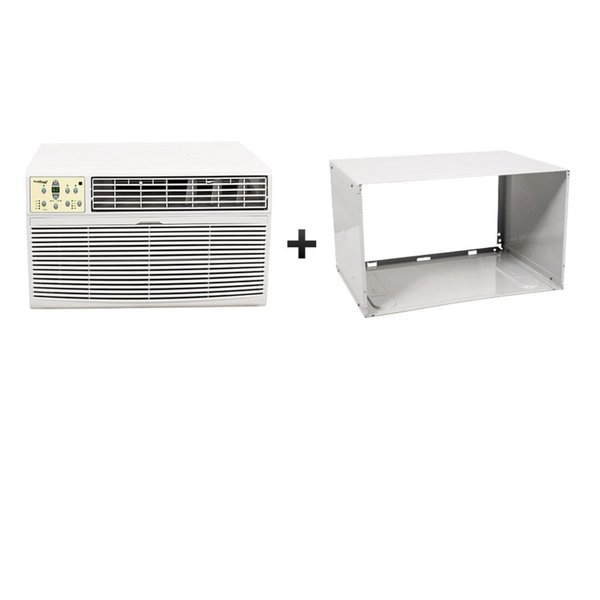 Koldfront 12000 BTU 230V Through the Wall Air Conditioner with 10600 BTU Heater with Remote And Sleeve WTC12001WSLV